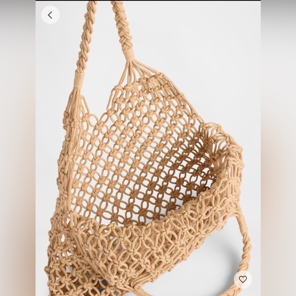 NWT GAP Open-Weave Straw Tote Bag - Picture 3 of 4